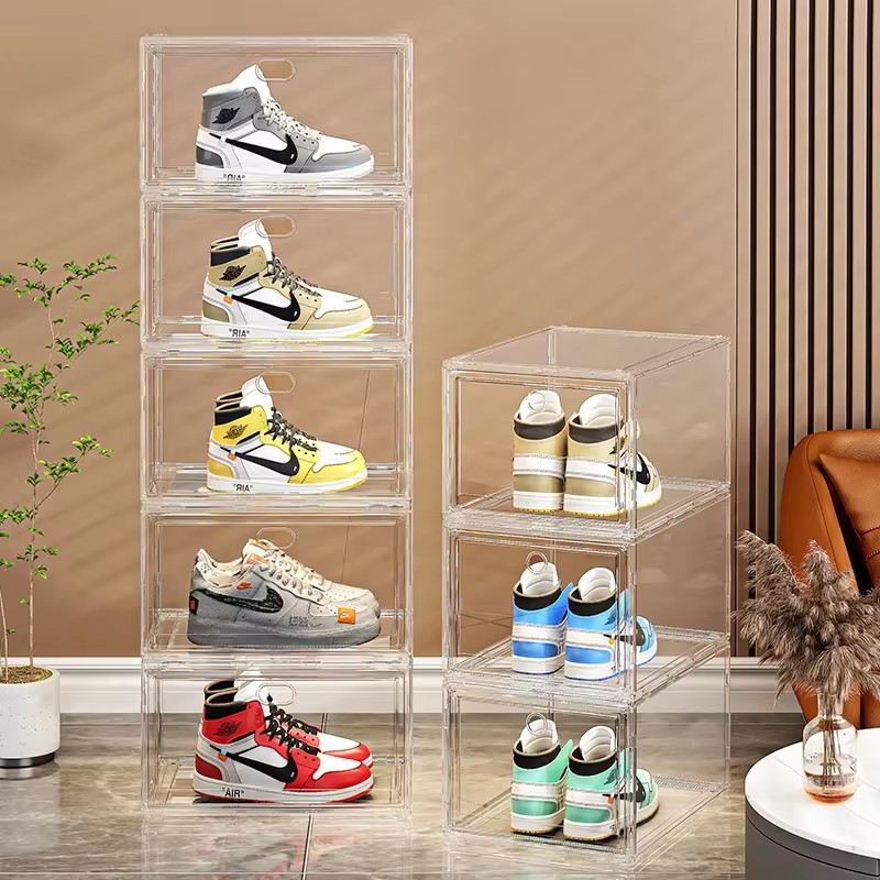 Clear Plastic Shoe Organizer B - Sneaker Case 评论和价格