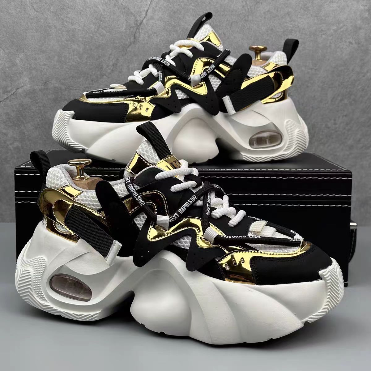 New Dad Shoes Color-blocked Ca - Sneaker Career 评论和价格